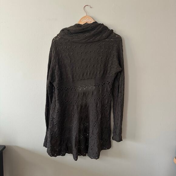 Cotton by Autumn Cashmere Brown Knit Cardigan Size Small - Picture 2 of 4